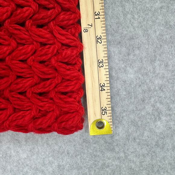 Lane Bryant Infinity Scarf OS Red Chunky Cable Knit Thick Crochet Neck Warmer - Picture 9 of 10
